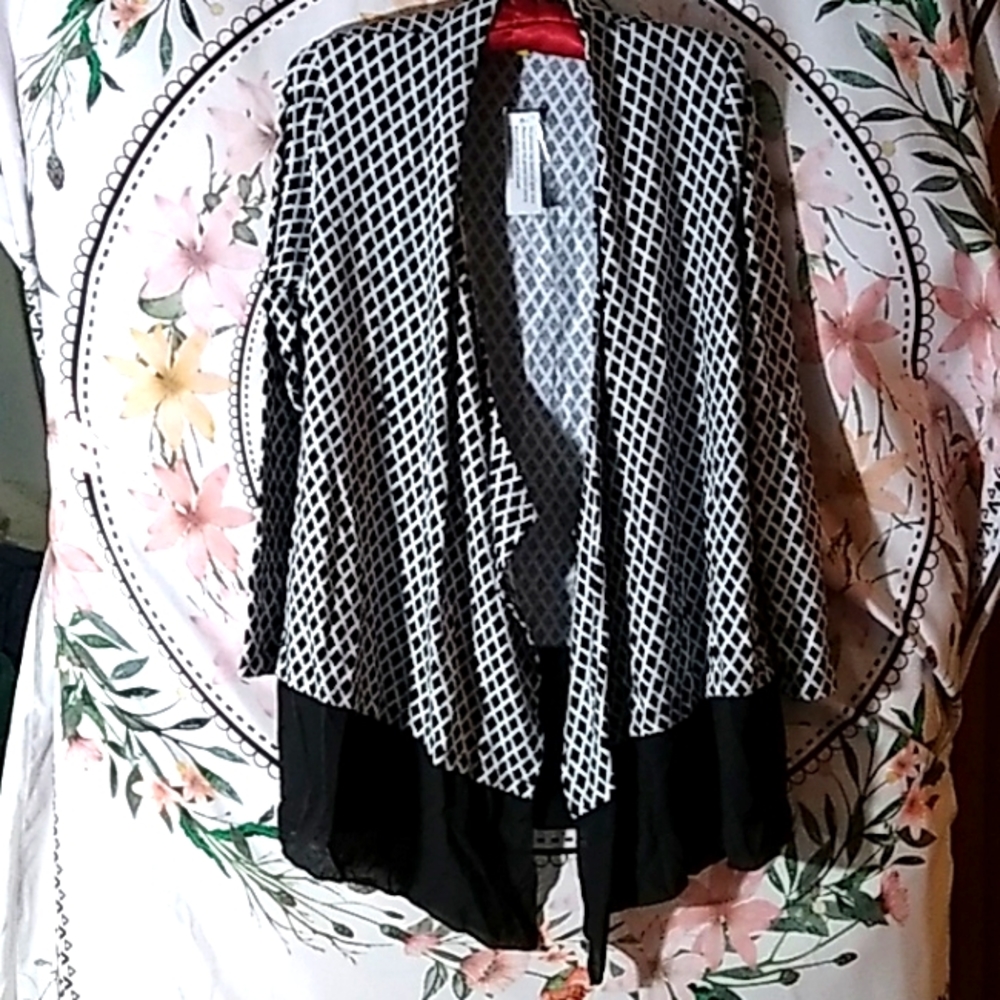 New W/ Tags Carnigan with Chiffon Detail
